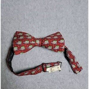 Vineyard Vines Christmas Bow Tie Red Tree Car Adjustable Preppy Dad Gift NEW